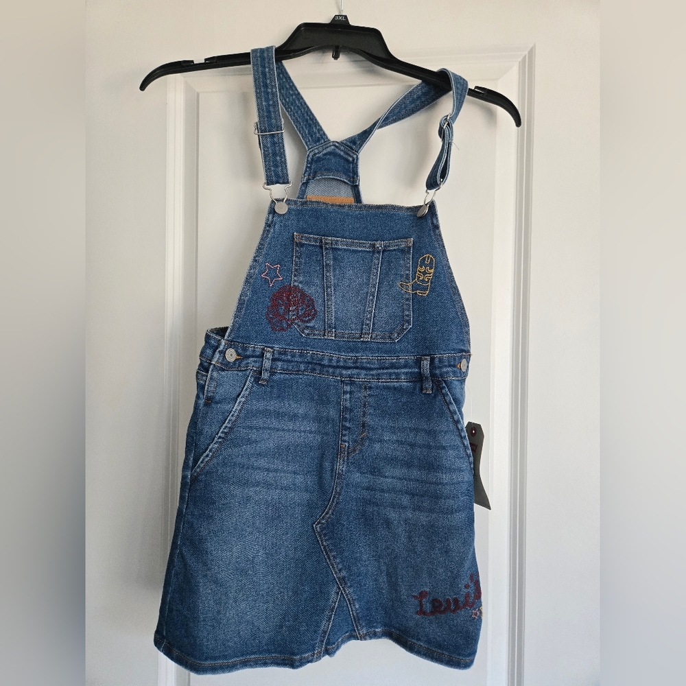 Levi's Skirtall With Embroidery Little Girls Size 12